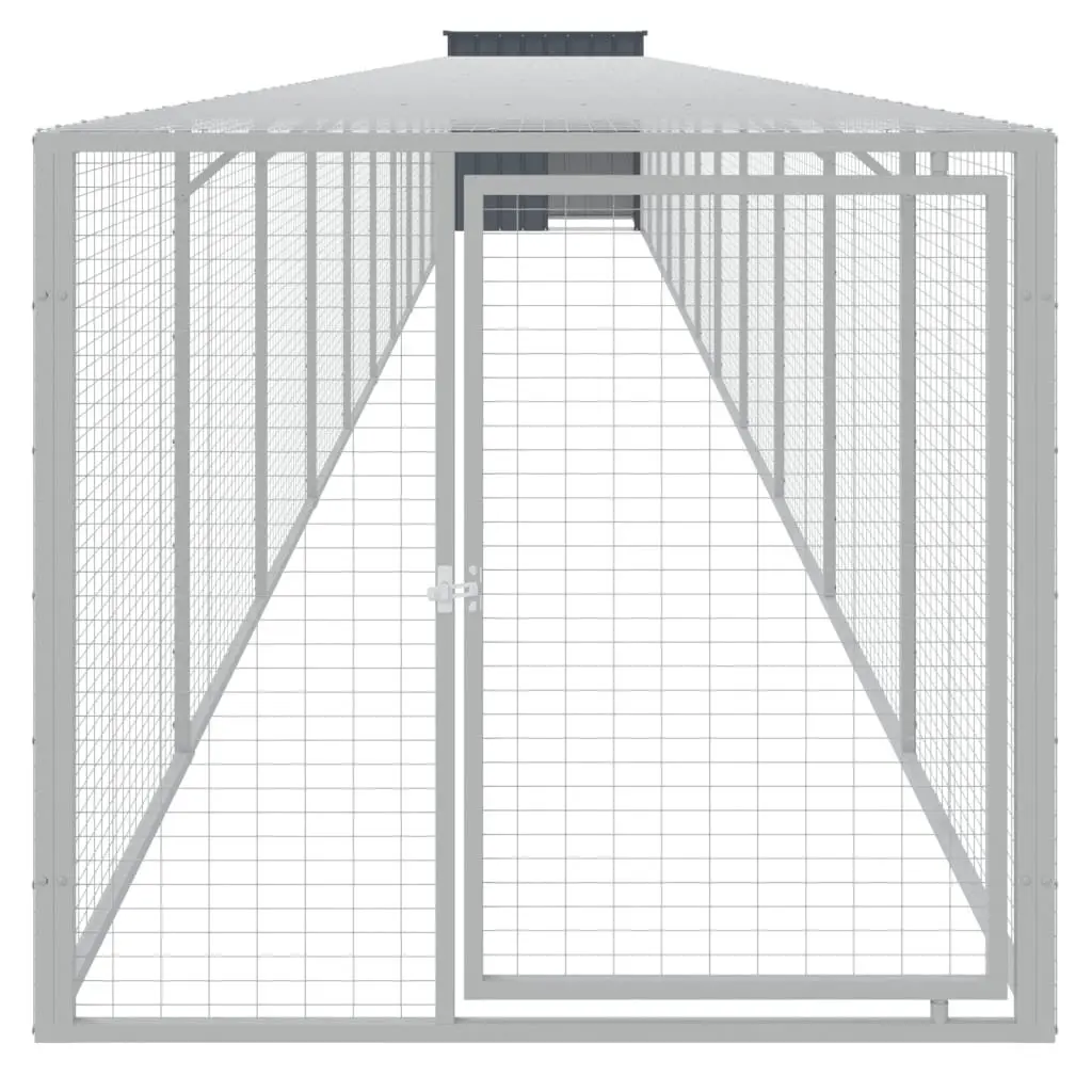 Anthracite Chicken Cage with Extended Run