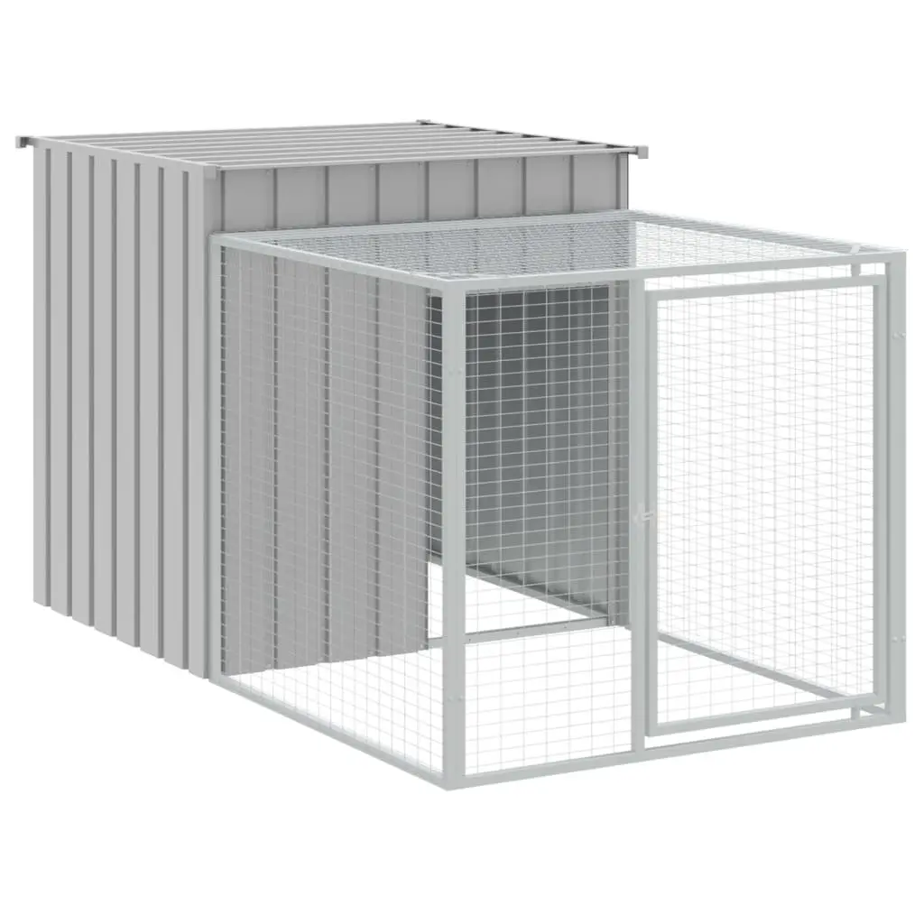Chicken Cage Galvanised Steel 110x122x110 cm Grey