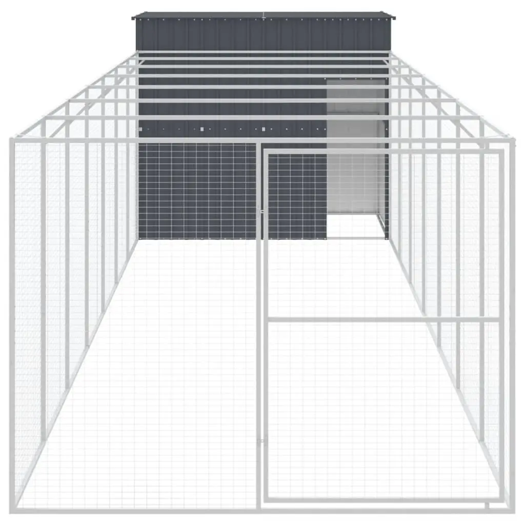Dog House with Extended Run in Anthracite