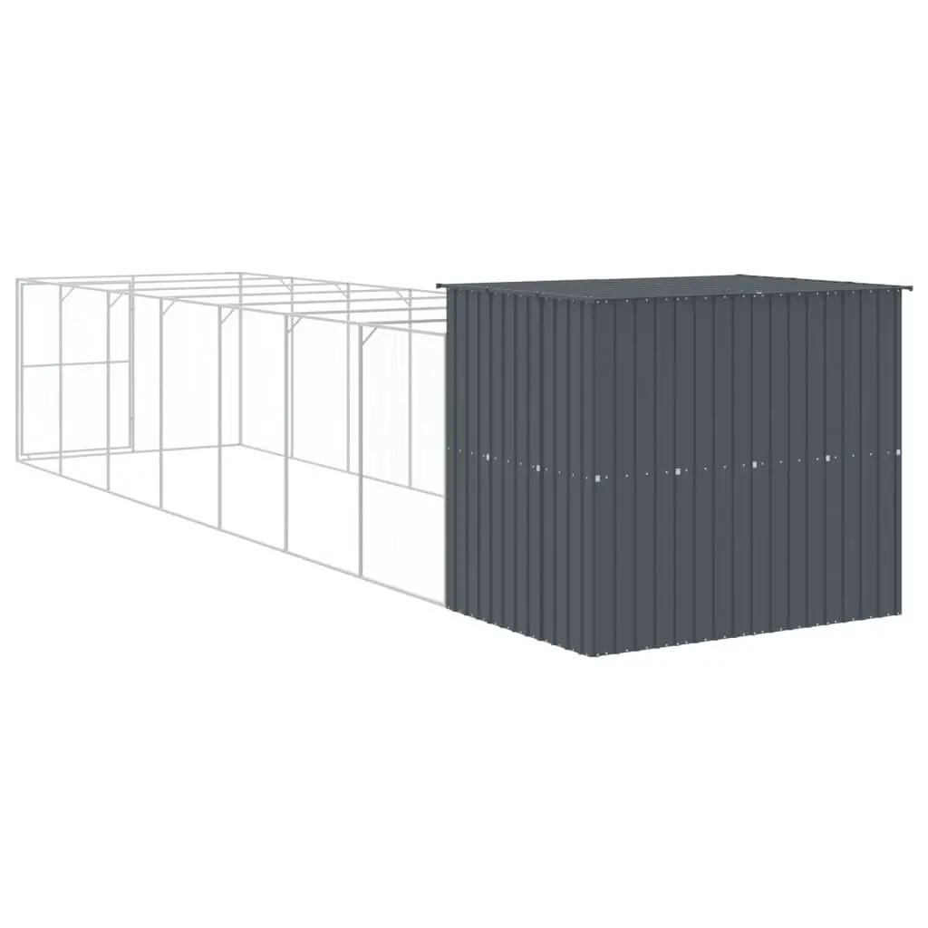 Dog House with Extended Run in Anthracite