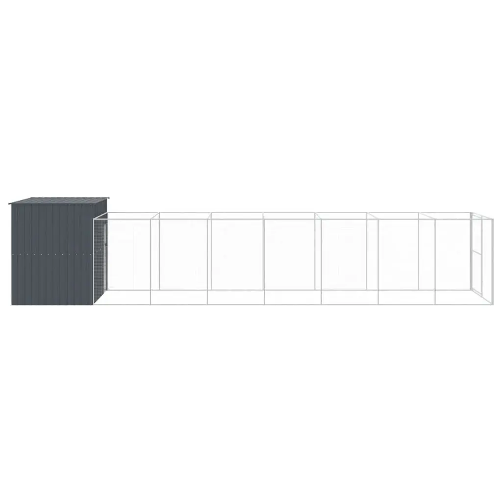Dog House with Extended Run in Anthracite