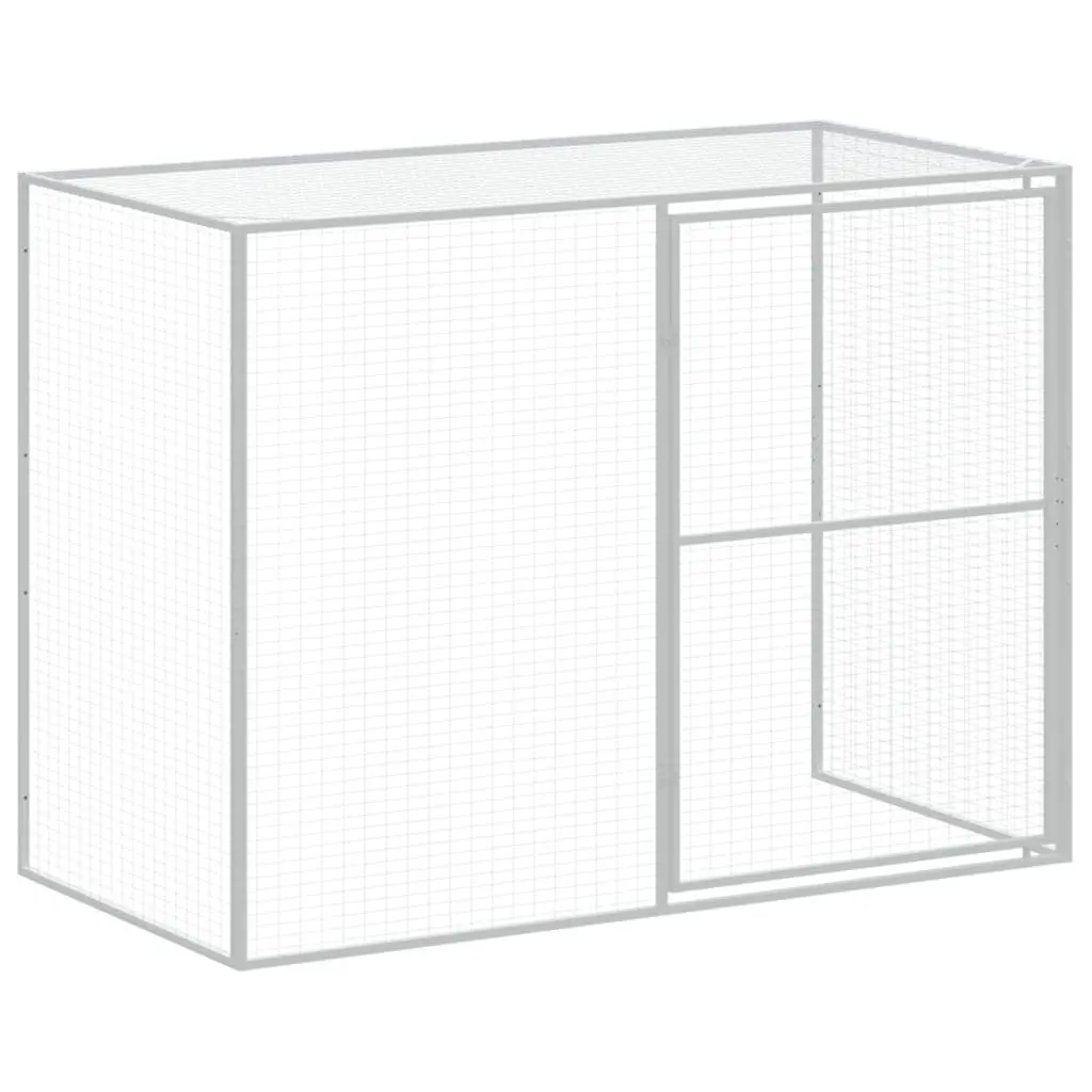 Dog Kennel Galvanised Steel Outdoor Anthracite Dog House with Run