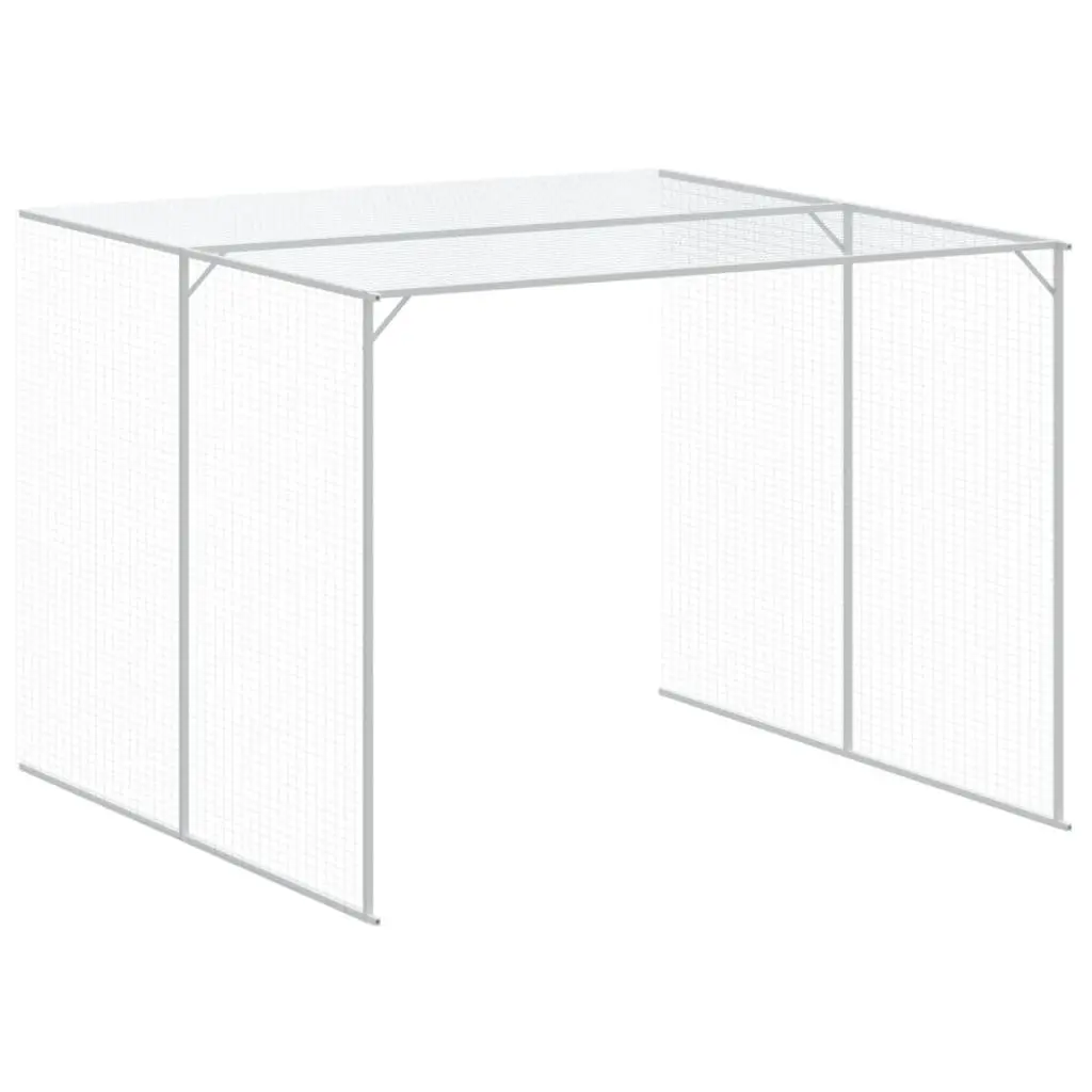 Grey Outdoor Dog House with Extended Run