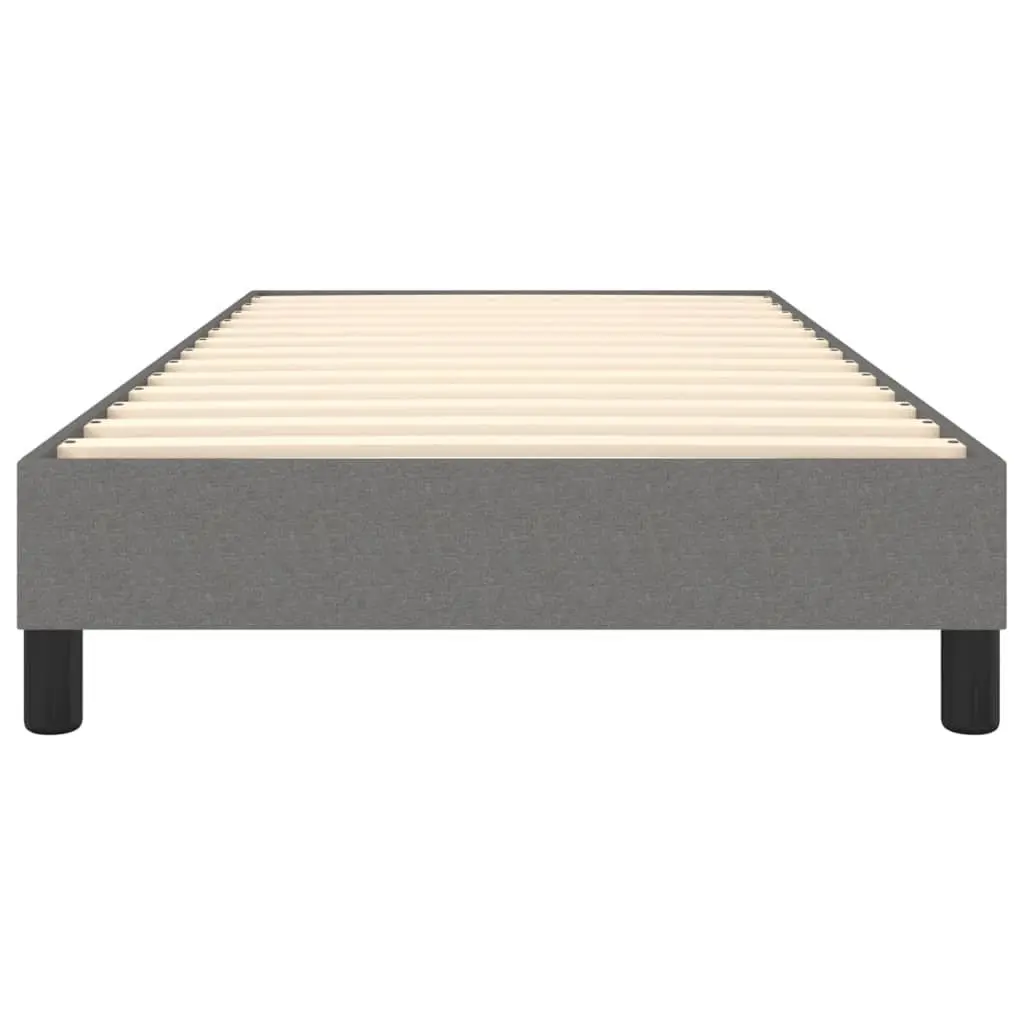 Grey Fabric Box Spring Bed Frame for King Single