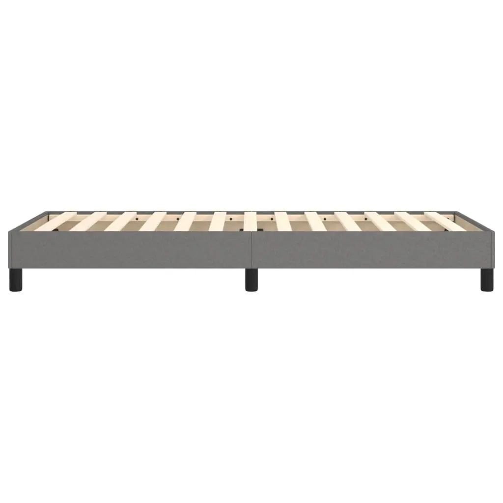 Grey Fabric Box Spring Bed Frame for King Single