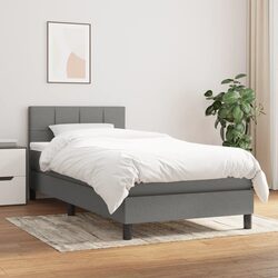 Durable Box Spring Bed with Adjustable Headboard