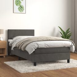 Box Spring Bed with Adjustable Headboard