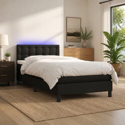 Stylish Box Spring Bed with Pocket Mattress and LED Headboard