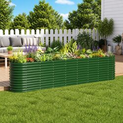 Durable Galvanised Steel Garden Raised Bed for Outdoor Use