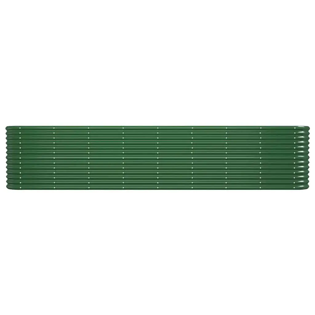 Raised Garden Bed Planter Box Galvanised Steel Frame 332 x 40 x 68 cm Green