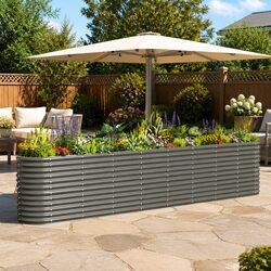 Galvanised Steel Raised Garden Bed for Vegetables & Herbs