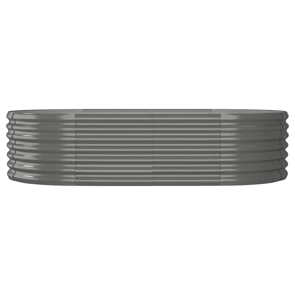 Garden Raised Bed Planter Galvanised Steel Frame 152 x 80 x 36 cm Grey