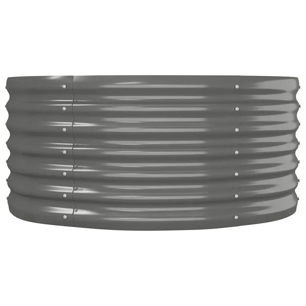Garden Raised Bed Planter Galvanised Steel Frame 152 x 80 x 36 cm Grey