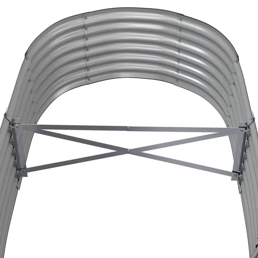 Garden Raised Bed Planter Galvanised Steel Frame 152 x 80 x 36 cm Grey