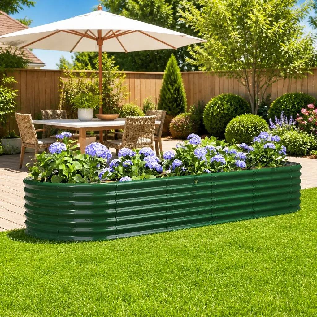 Green Garden Raised Bed for Vegetables and Flowers