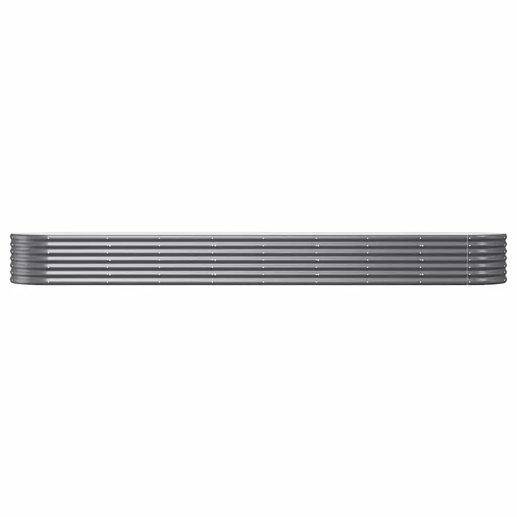 Garden Raised Bed Galvanised Steel 368x80x36cm Anthracite