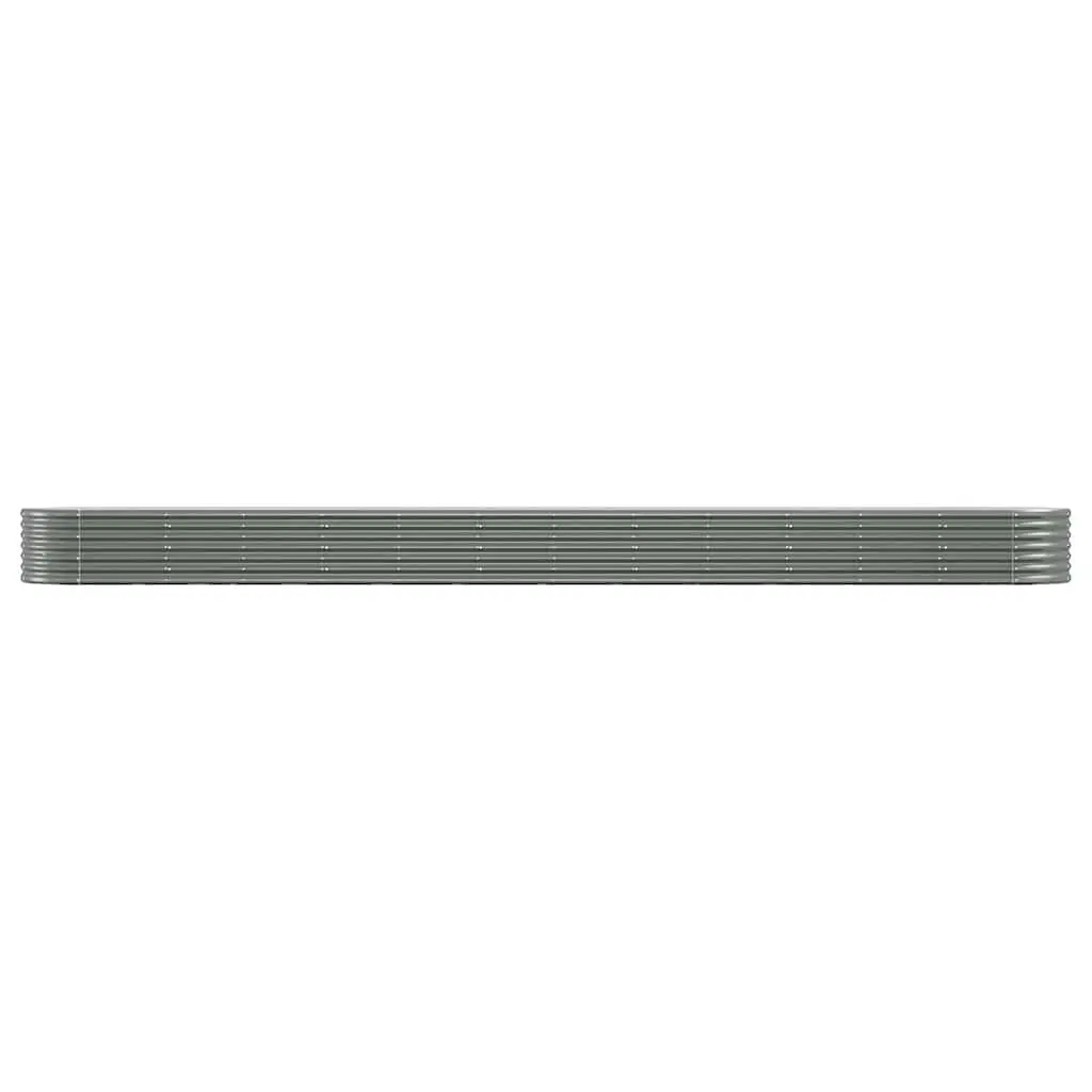 Garden Raised Bed Galvanised Steel Planter Box 512 x 80 x 36 cm Grey
