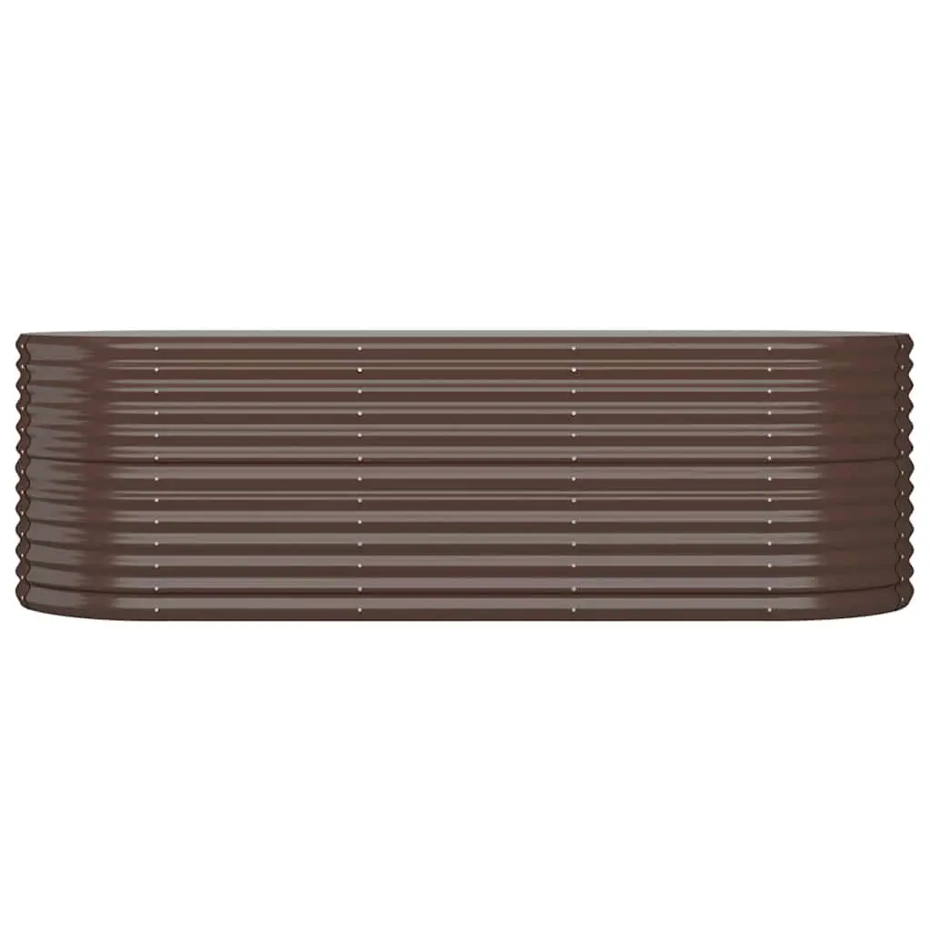 Raised Garden Bed Galvanised Steel 224 x 80 x 68 cm Brown