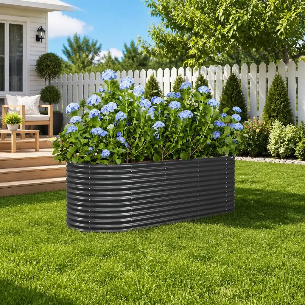 Anthracite Garden Raised Bed Planter for Veggies