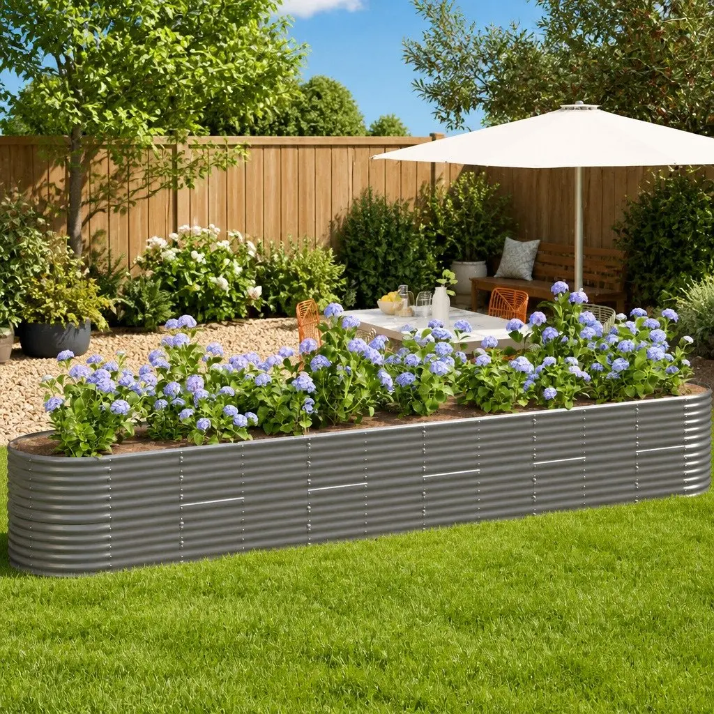 Galvanised Steel Raised Garden Bed for Vegetables