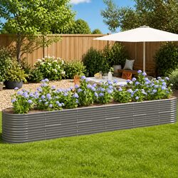 Durable Galvanised Steel Raised Garden Bed for Vegetables