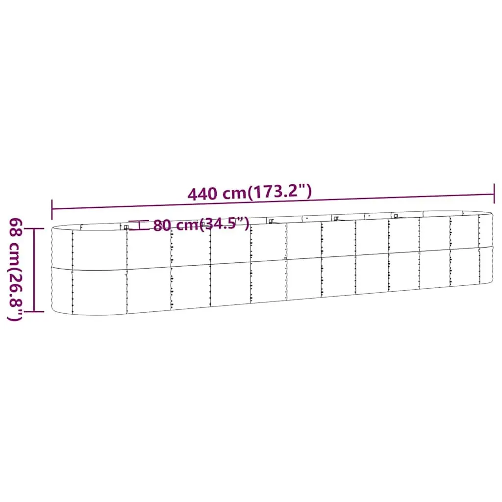 Galvanised Steel Raised Garden Bed for Vegetables