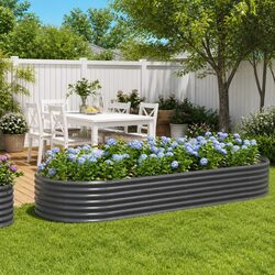 Durable Galvanised Steel Garden Raised Bed Planter