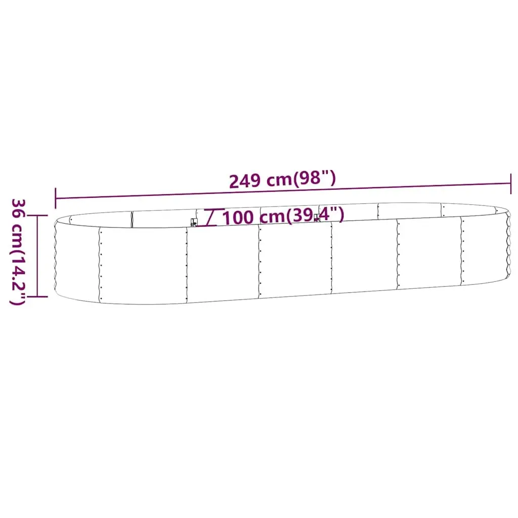 Galvanised Steel Garden Raised Bed Planter