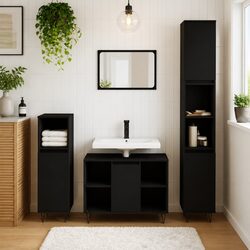 Premium 3 Piece Bathroom Furniture Set in Black