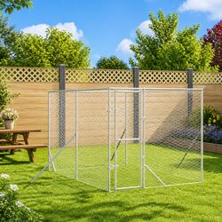 Galvanised Steel Outdoor Dog Kennel 8x4x2 m