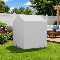 Heavy-Duty Outdoor Dog Kennel with Roof - Silver Steel Enclosure