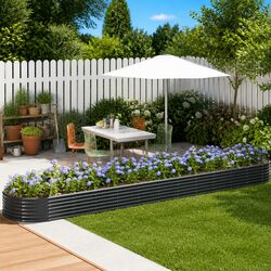 Durable Galvanised Steel Garden Raised Bed 507x100x36cm