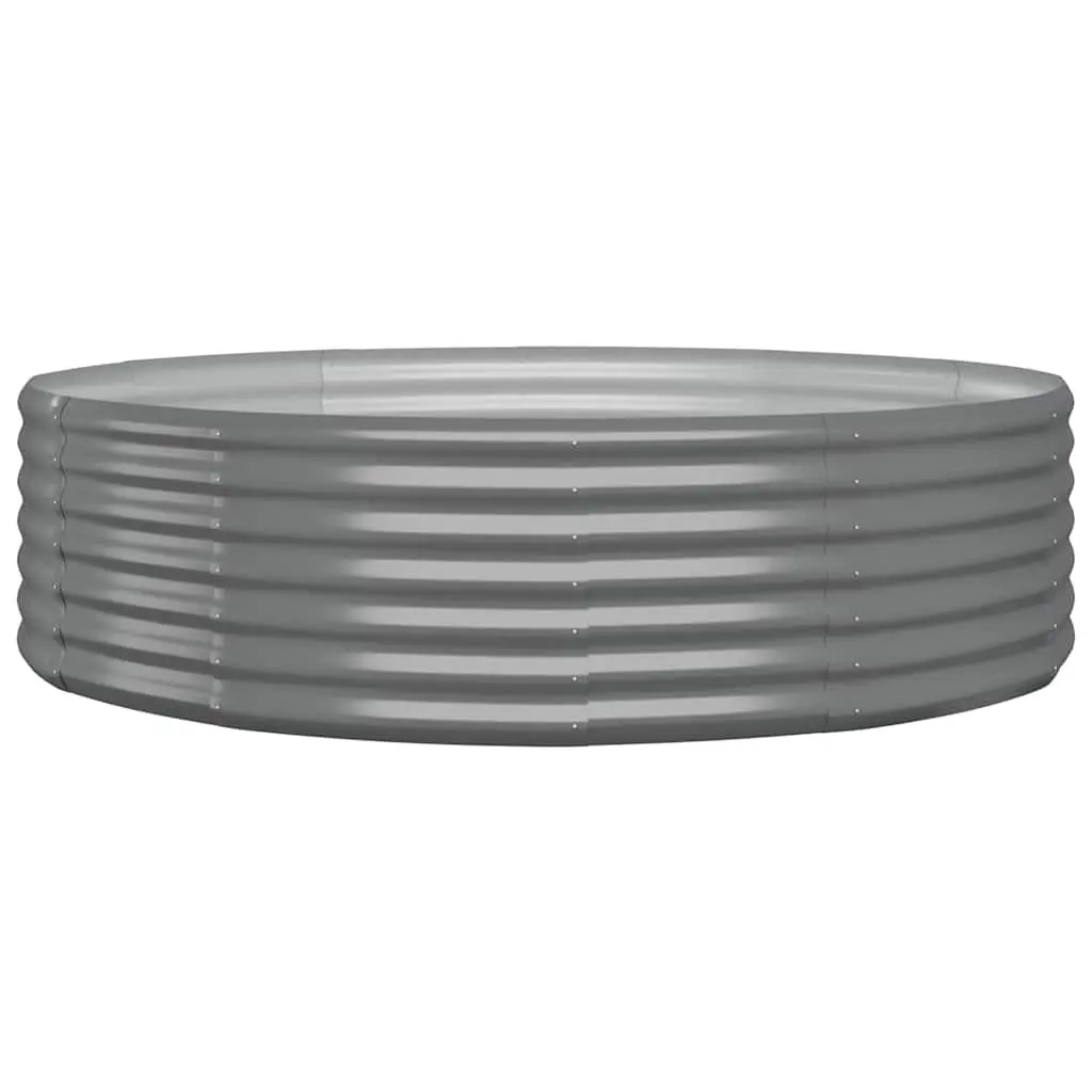 Garden Raised Bed Planter Box Grey 140x140x36cm
