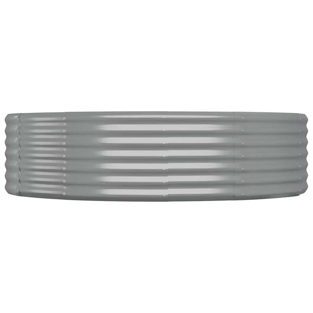 Garden Raised Bed Planter Box Grey 140x140x36cm