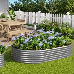 Durable Galvanised Steel Raised Garden Bed for Vegetables