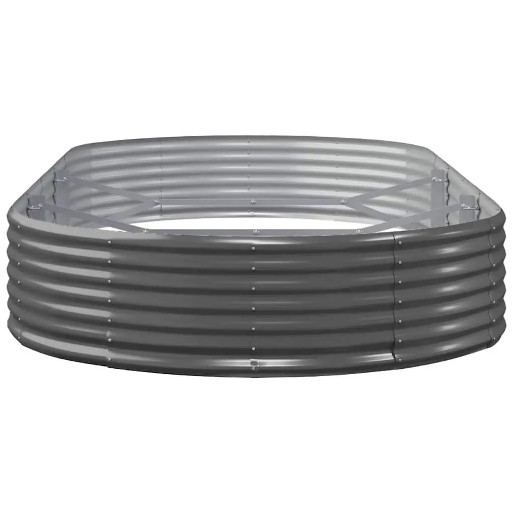 Anthracite Galvanised Steel Garden Raised Bed 296x140x36cm