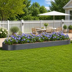 Sturdy Galvanised Steel Frame Raised Garden Bed