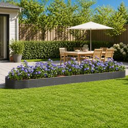 Durable Galvanised Steel Frame Raised Garden Bed