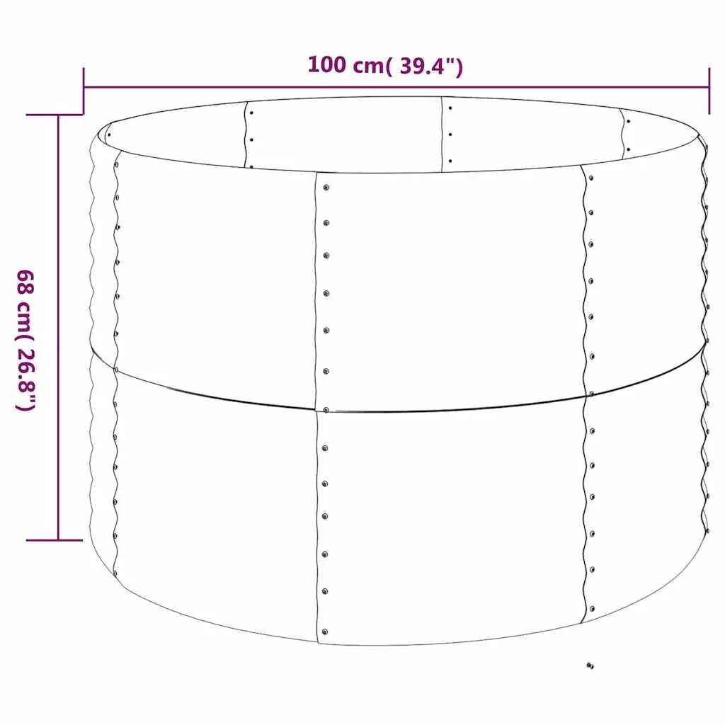 Galvanised Steel Garden Raised Bed Planter Box