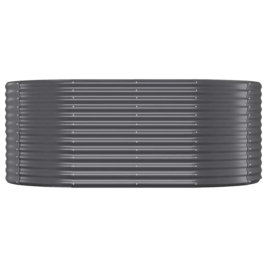 Anthracite Raised Garden Bed with Steel Frame