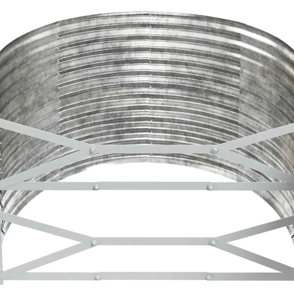 Raised Garden Bed Galvanised Steel 175 x 100 x 68 cm Silver
