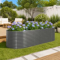 Galvanised Steel Raised Garden Bed for Durable Planting