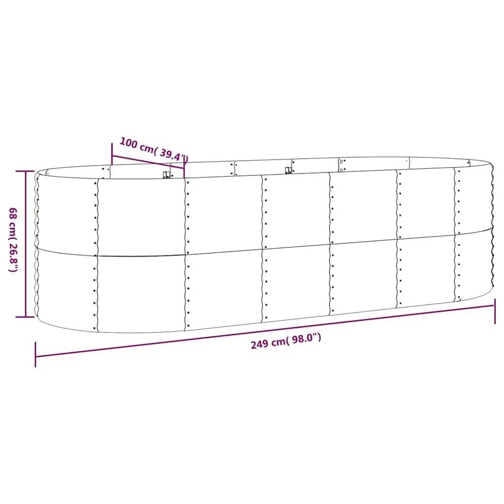 Galvanised Steel Raised Garden Bed for Durable Planting