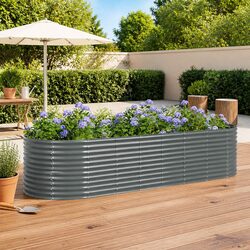 Galvanised Steel Raised Bed for Outdoor Gardens and Patios
