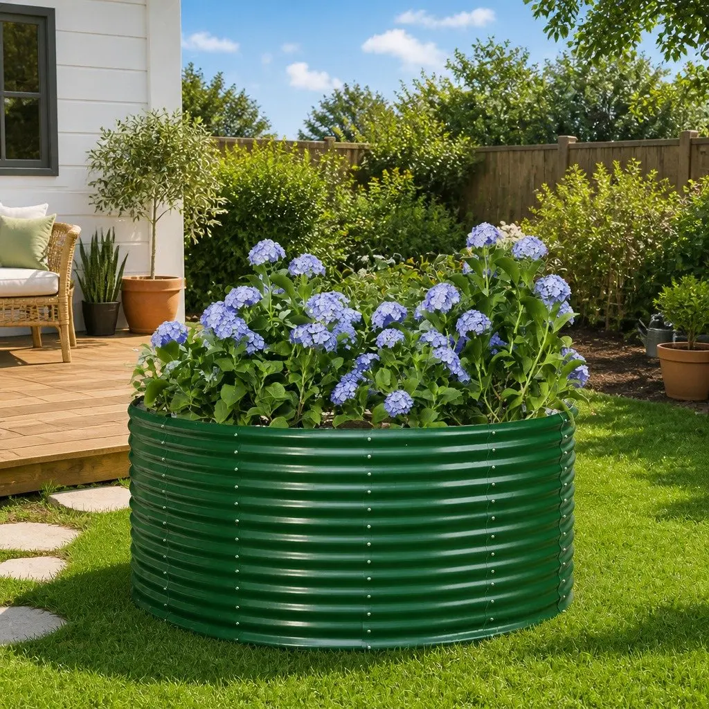 Galvanised Steel Garden Raised Bed 140x140x68cm