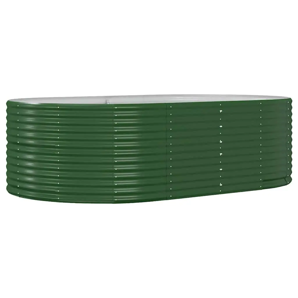 Green Raised Garden Bed 212x140x68cm Steel Planter