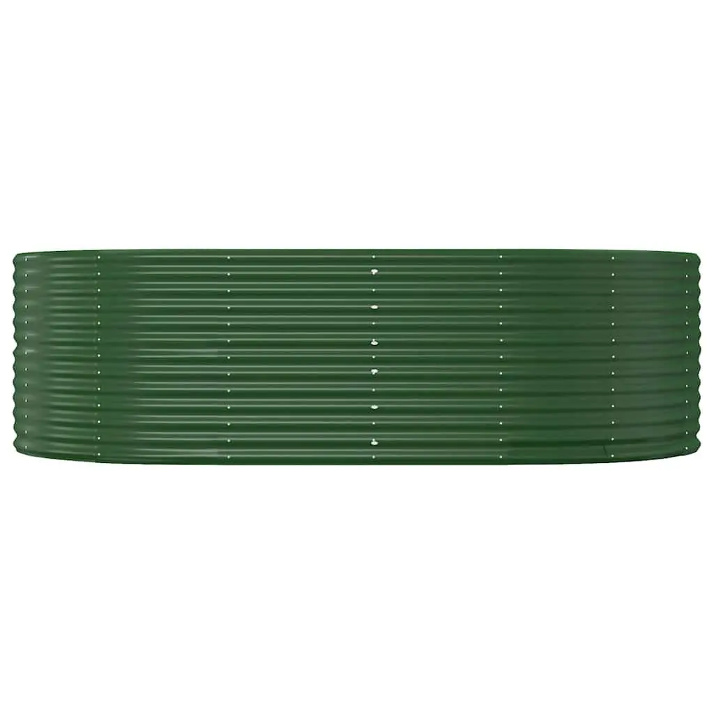 Green Raised Garden Bed 212x140x68cm Steel Planter