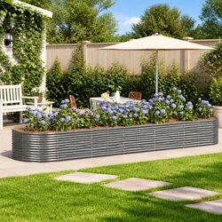 Durable Steel Frame Planter Box for Outdoor Gardens