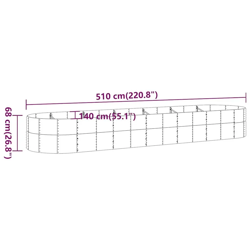 Steel Frame Planter Box for Outdoor Gardens