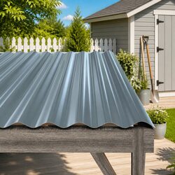Durable Grey Metal Roof Panels 12pcs for Various Structures